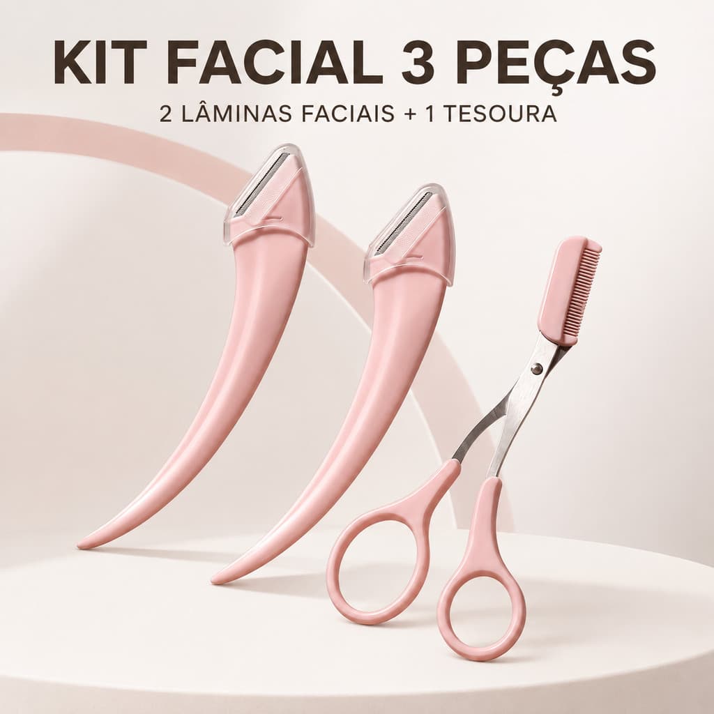 Kit 3 Navalhas Navalhetes Sobrancelha Dermaplaning Depilação Facial Feminina Pronta Entrega