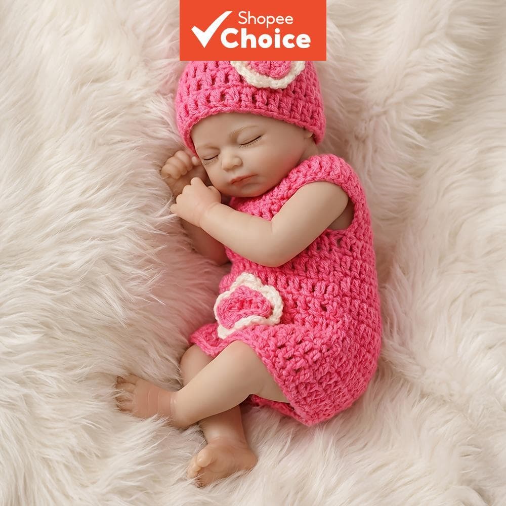 Boneca bebê Reborn em promoção especial, boneca dormindo de 15,5 cm, fofa e macia, boneca de simulação realista,