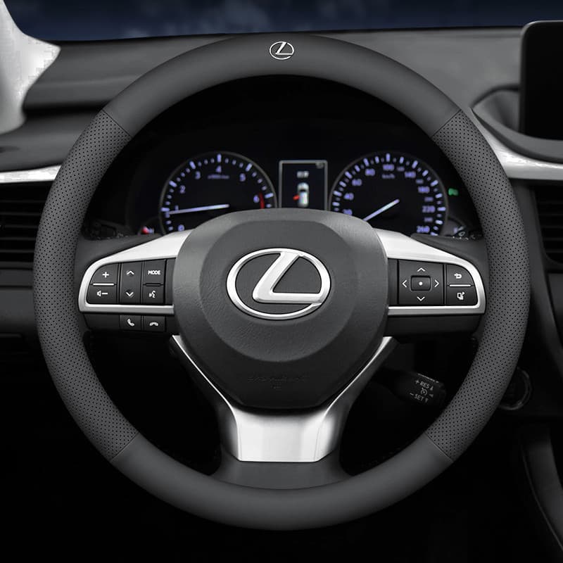 Capa de volante de couro para Lexus IS250 IS300 RX330 RX350ES LS NX RX GS300, proteção do volante, acessórios para carro