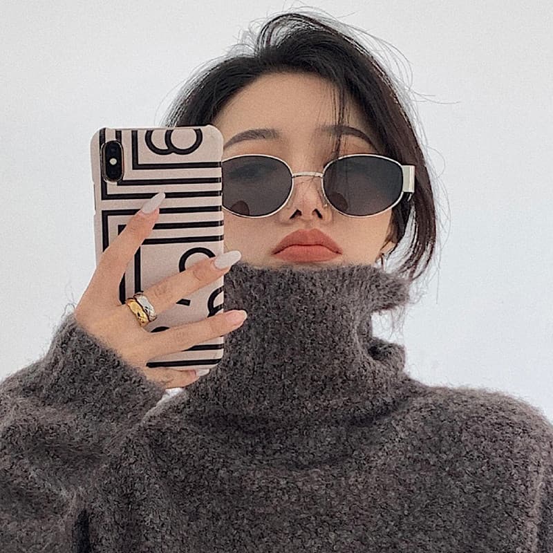 Óculos de sol ovais femininos 2026 novo estilo moda nicho óculos de sol versão coreana na moda rua tiro ins estilo influ