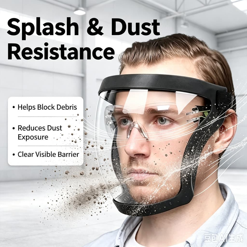 Novo estilo medicina máscara protetora soldagem corte polimento máscara transparente proteção facial Anti-poeira máscara