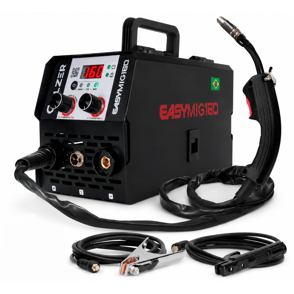 Máquina Inversora de Solda Multiprocesso EASYMIG + Arame De Solda Mig (Sem Gás)