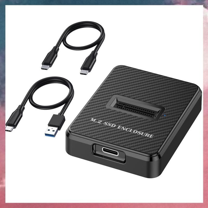 (Rjqx) Gabinete SSD M . 2 De Baía Única De 10 Gbps Caixa Externa De Disco Rígido SATA NGFF/NVME Estação De Acoplamento