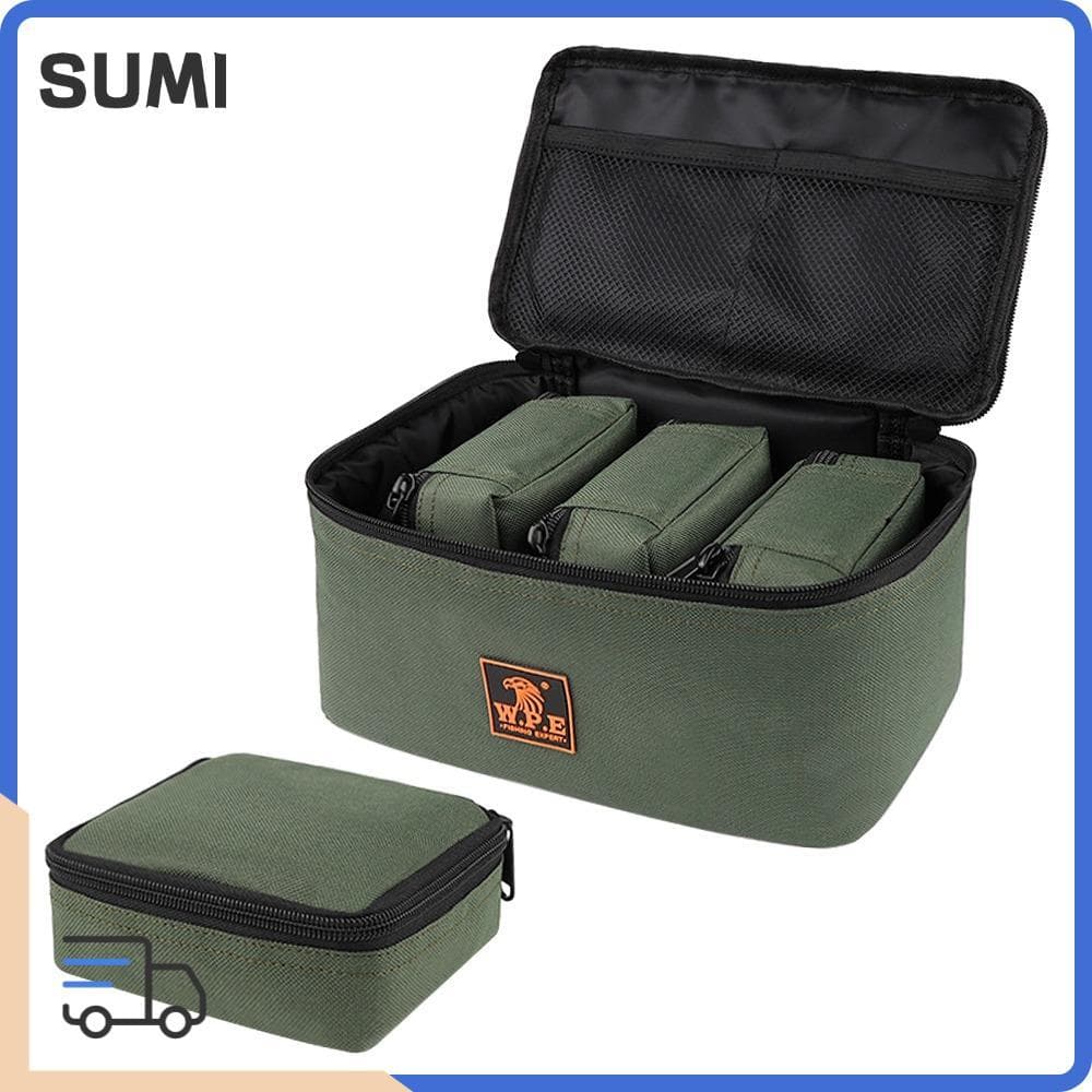 LUCKY-SUMI Bolsa De Armazenamento Para Isca De Pesca , À Prova D'água Com 4 Bolsas Pequenas , Equipamento Fecho Zíper