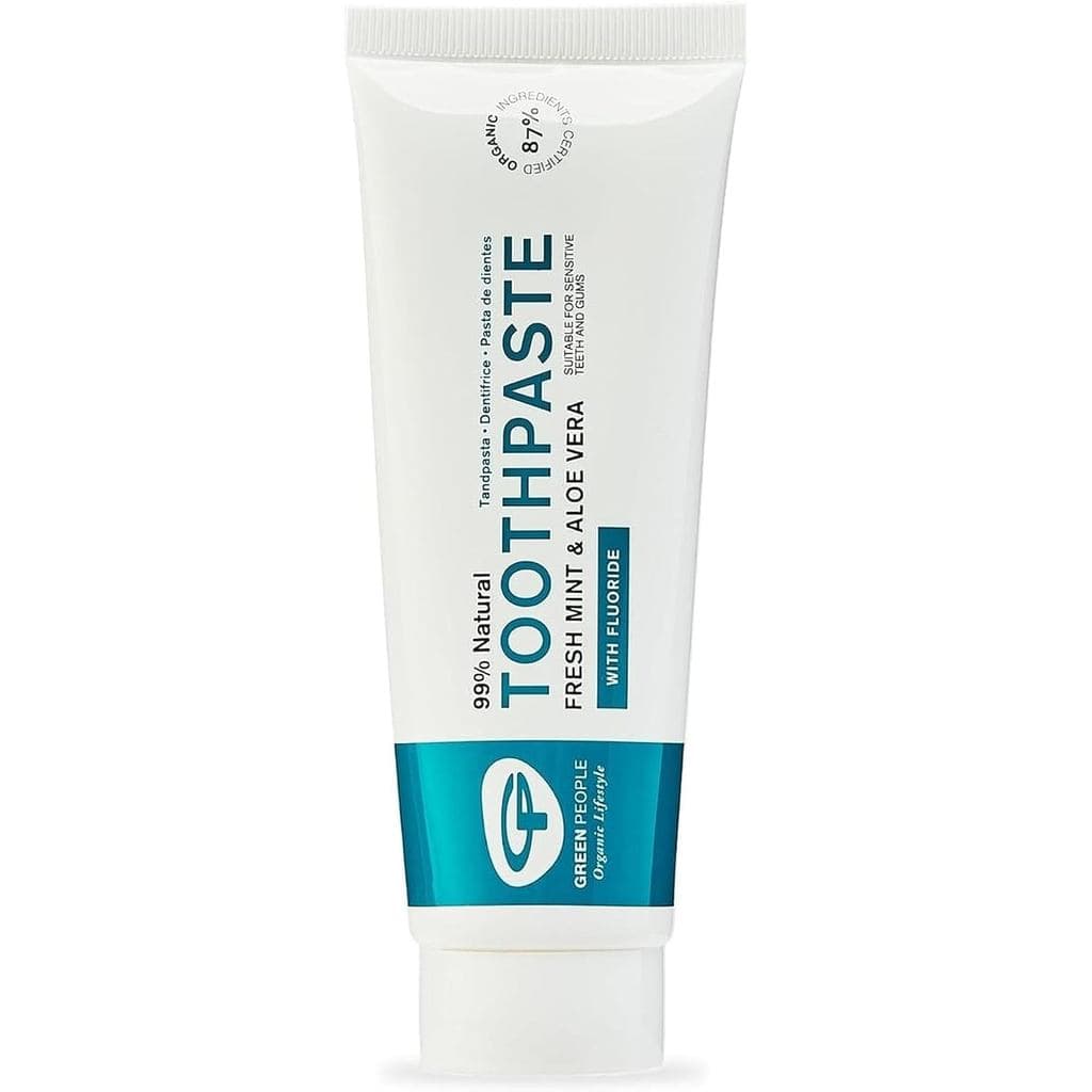 Pasta de Dentes Green People Fresh Mint com Fluoreto - Ingredientes Orgânicos Certificados - Livre de Crueldade, Sem SLS