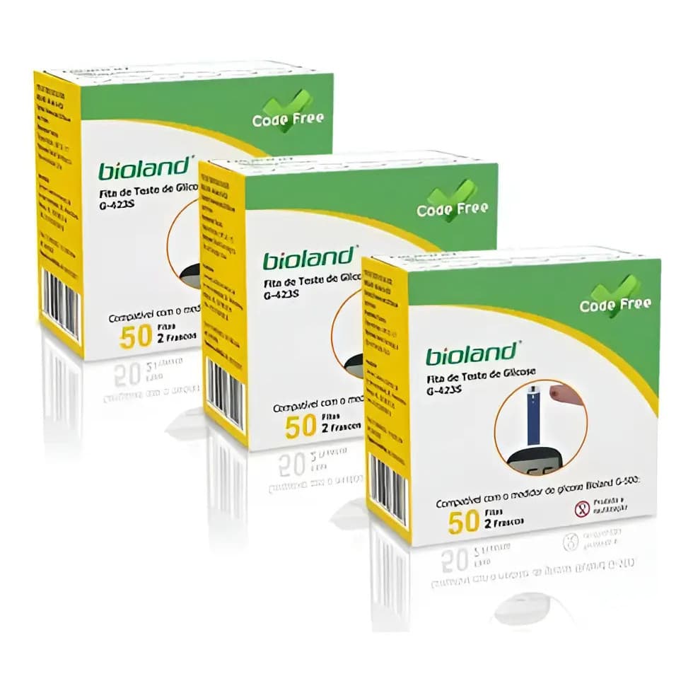 Kit 150 Tiras Fitas Glicosimetro Medidor Glicose Glicemia