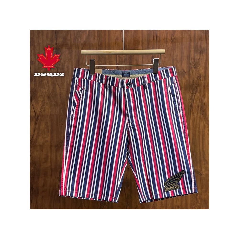 Verão listras tamanho grande algodão macacão Shorts masculino estilo americano 2026 calças masculinas de cinco pontos St