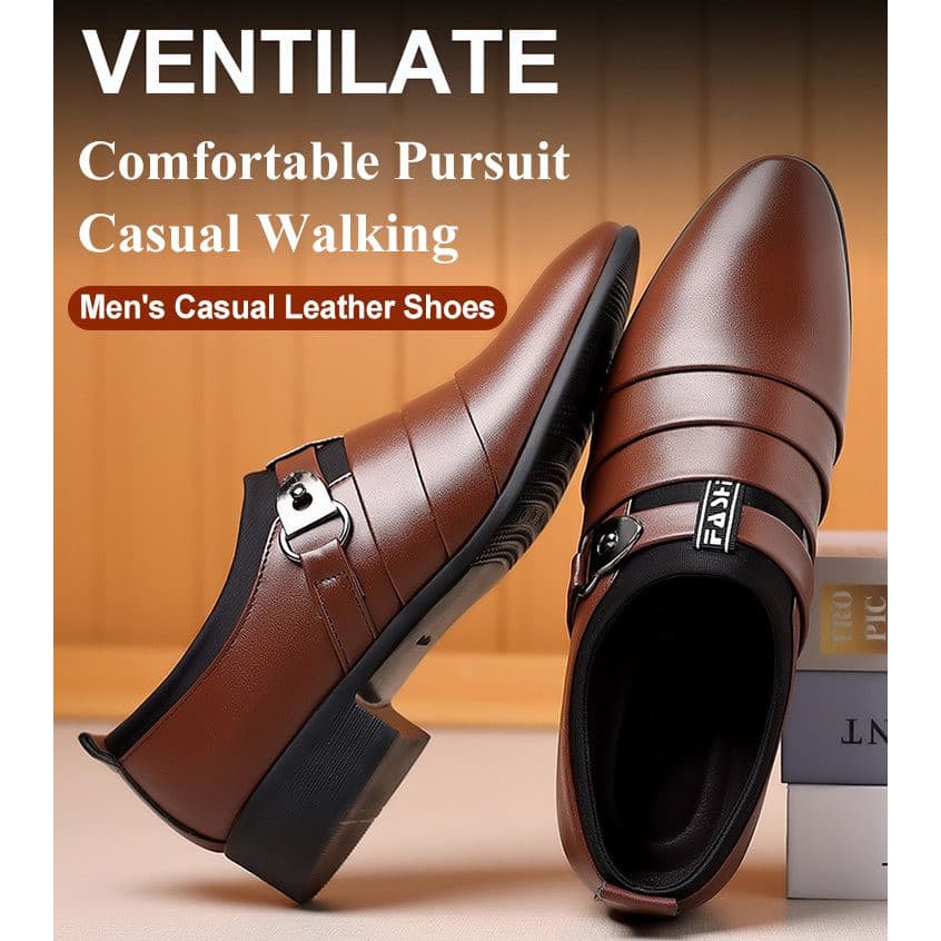 【Estilo Elegante】Sapatos sociais masculinos de couro/Sapatos/Confortáveis/Formais