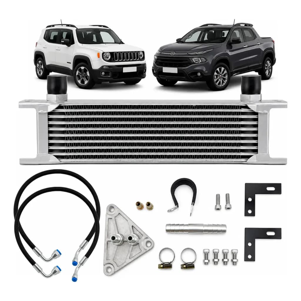 Kit Resfriador Trocador De Calor Cambio Fiat Toro, Jeep Renegade e Compass Modernização