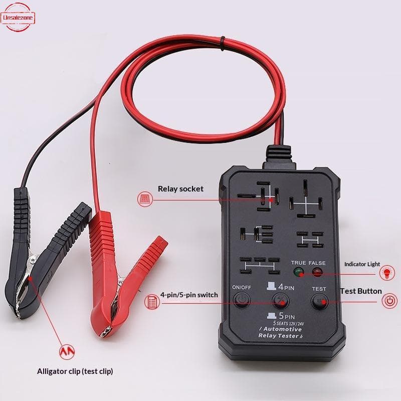 OZTH Testador De Relé Automotivo Tensão Inspetor De Bateria Automotiva Indicador LED Universal 12V Teste Eletrônico Vari