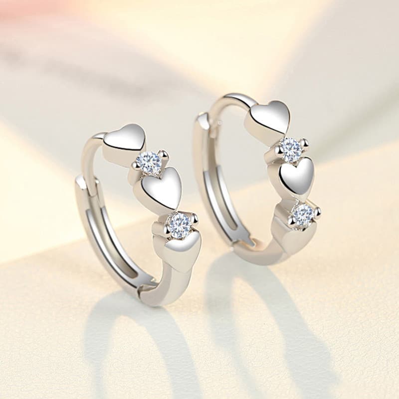 Brincos de zircônia em formato de coração, elegantes e exclusivos, estilo coreano, para mulheres, brincos de argola gran