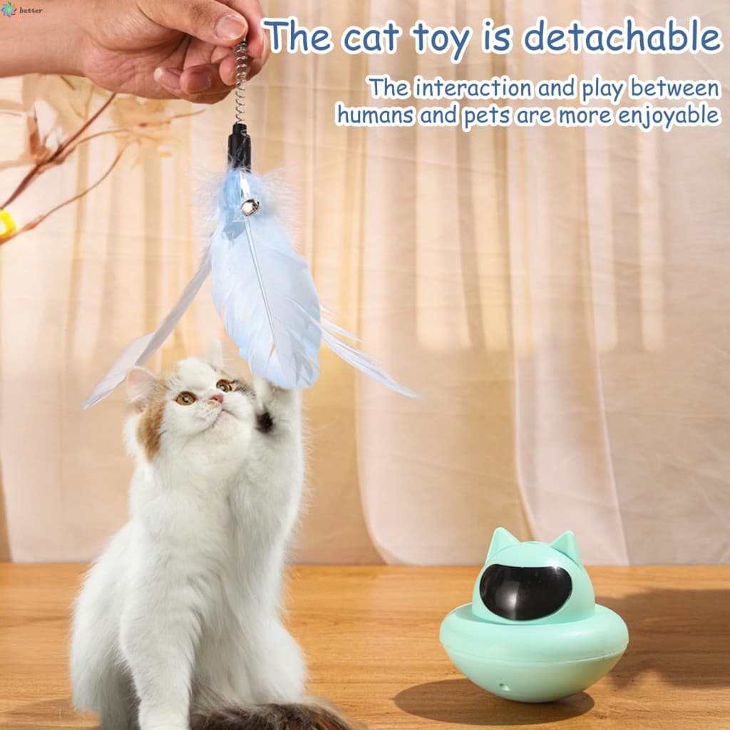 Brinquedo De Varinha De Provocação De Gato Com Ventosa-Jogo Interativo De Penas Duráveis Para Gatos