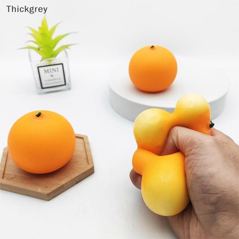 thickgrey Simulado Laranja Squeeze Bola De Estresse Bonito Sensorial Brinquedo Durável Alívio Do Para Estudantes Exame P