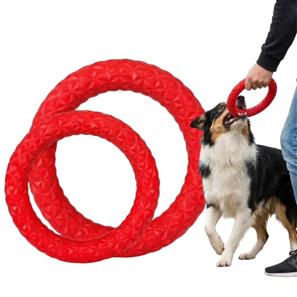 Brinquedo Mordedor Argola Anel de Borracha Grande Resistente Interativo Para Cachorro Cães Durável Disco