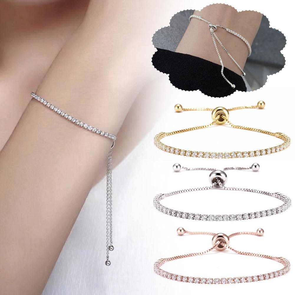 Moda Simples Rosa Goldcolor Pulseira Ajustável Namorada Acessórios Presente Feminino P2L4