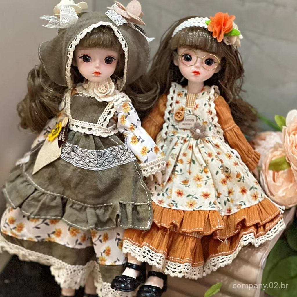 Boneca de 30cm com aparência de floresta, conjunto de roupas para boneca BJD em escala 1/6, boneca princesa individual p