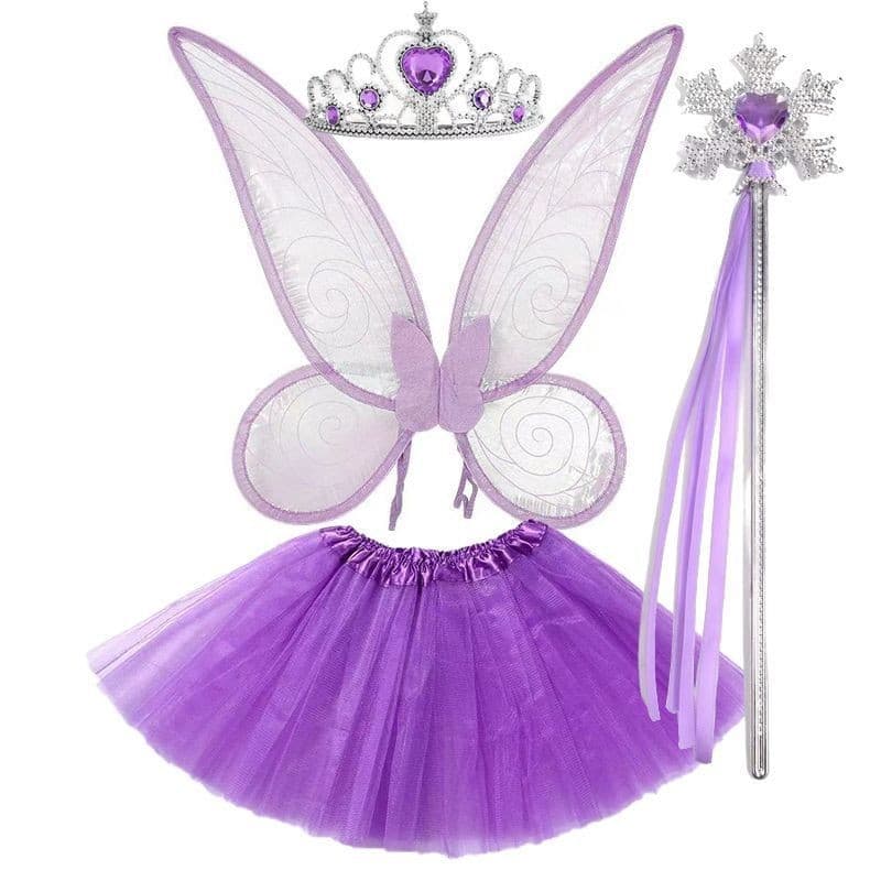 Natal Smurf flor fada borboleta inseto asas menina vestido de princesa crianças dança desempenho adereços 8.18