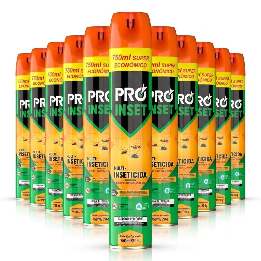 Kit 12 Multi-Inseticida Proinset 750ml/396g contra Insetos