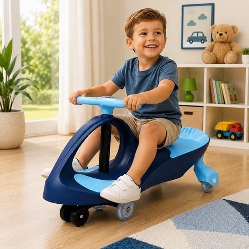 Carrinho Infantil Confortavel Seguro Design Moderno Cor Azul Diversao Criancas