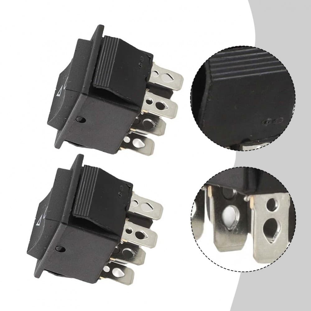 Interruptor Oscilante Peça Preta Pólo Duplo/Lançamento Acessórios De Substituição Elétrica