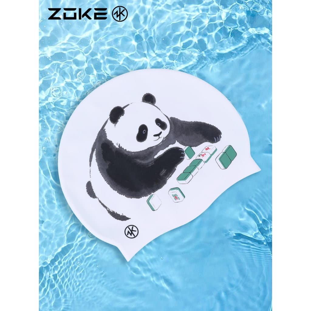 Touca de natação de Silicone Zhuke à prova d'água para cuidados com os cabelos Proteção para os ouvidos Adulto Treinamen