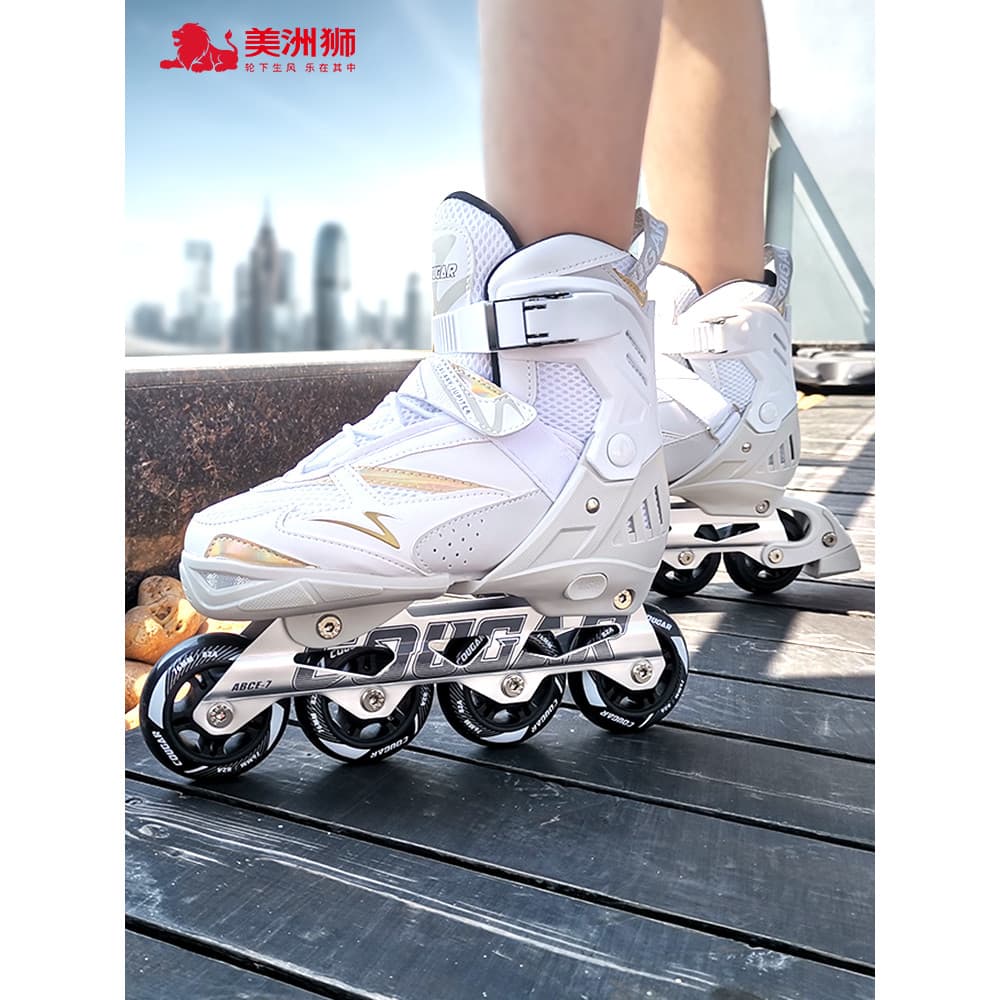 Cougar adulto patins feminino estudantes universitários clube iniciante patins Inline masculino ajustável Skate
