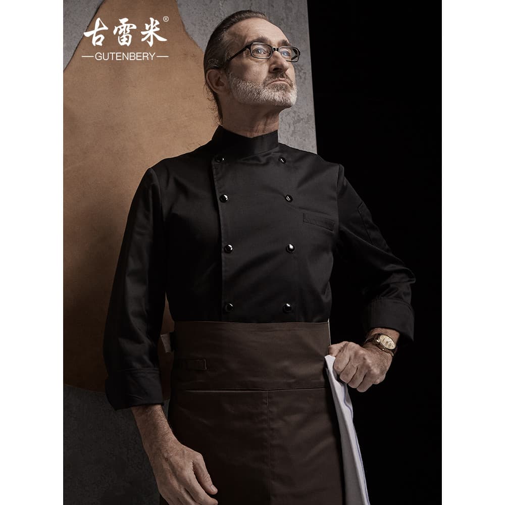 Guremi chef roupas de trabalho manga longa masculina primavera moda High-End restaurante Catering cozimento cozinha chef