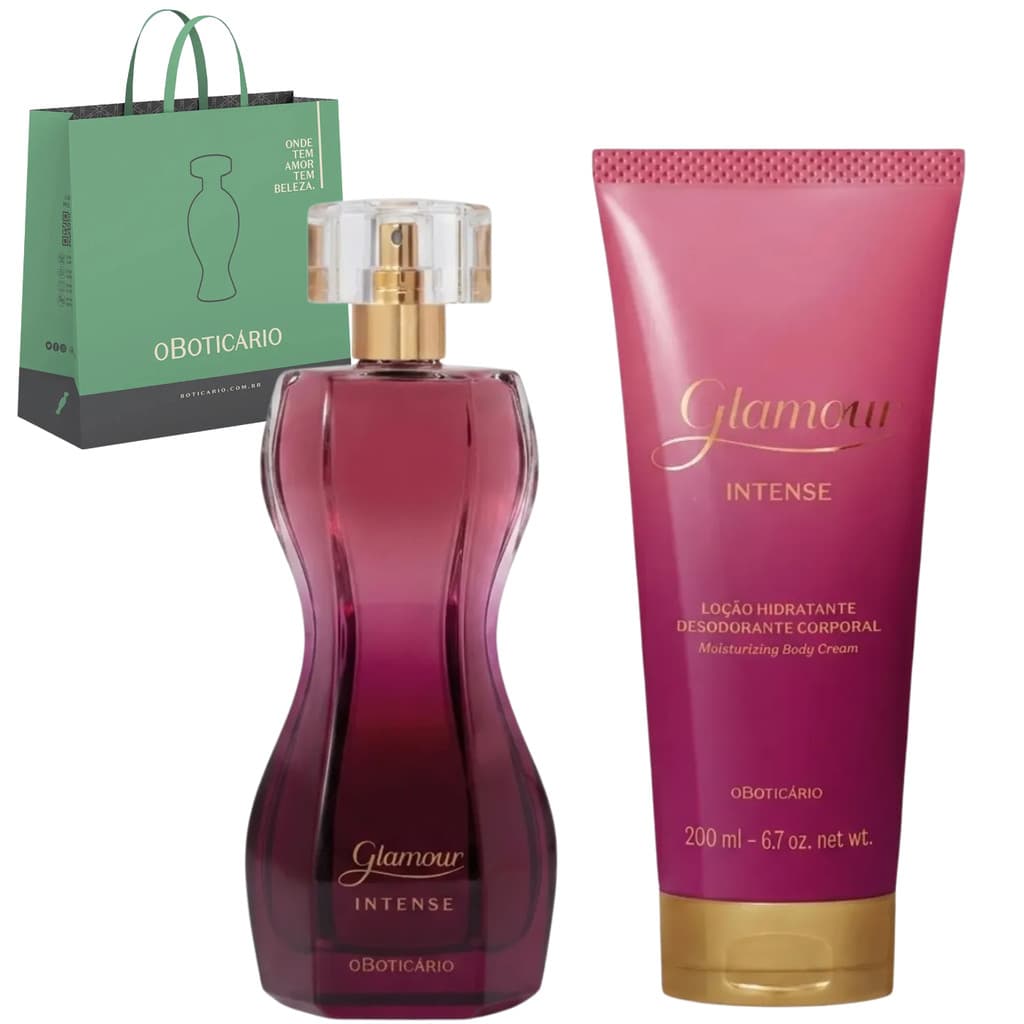 Presente Boticário Glamour Intense Colônia 75ml + Hidratante