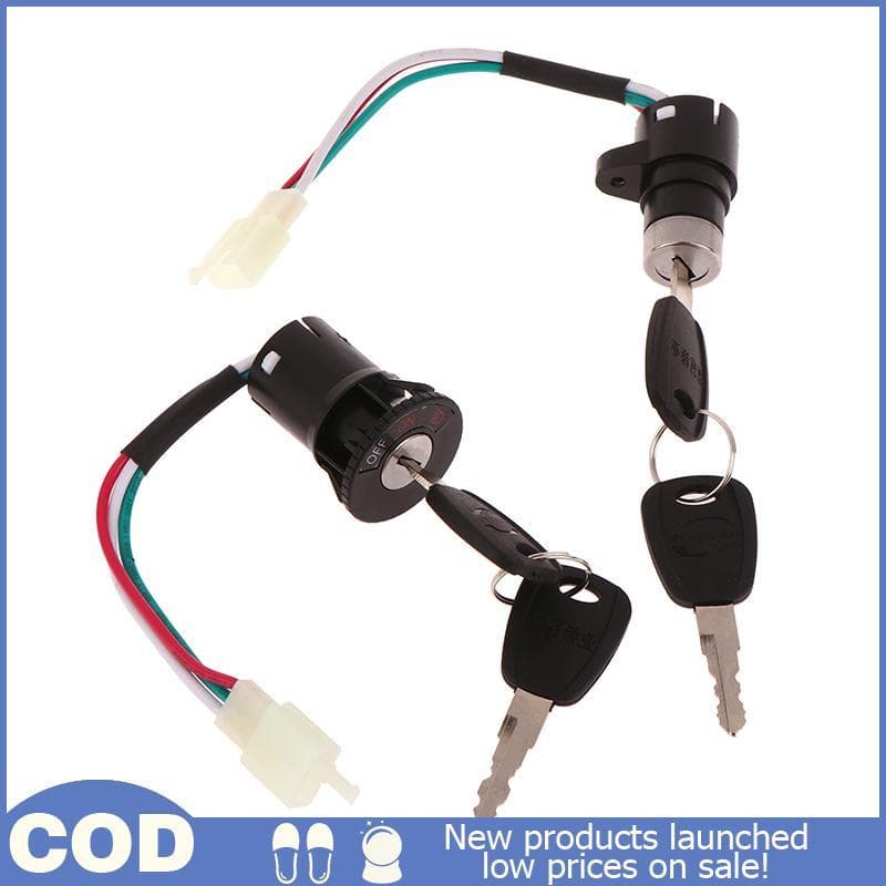 Quente > 1 Conjunto Universal Motocicleta E-Bike Interruptor Chave Com Fio Para Bicicleta Elétrica Scooter Acessórios