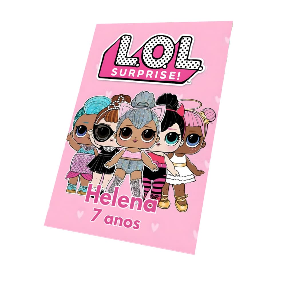 Kit Livrinhos para Colorir Lol Surprise Lembrancinha Personalizada com Nome e Idade