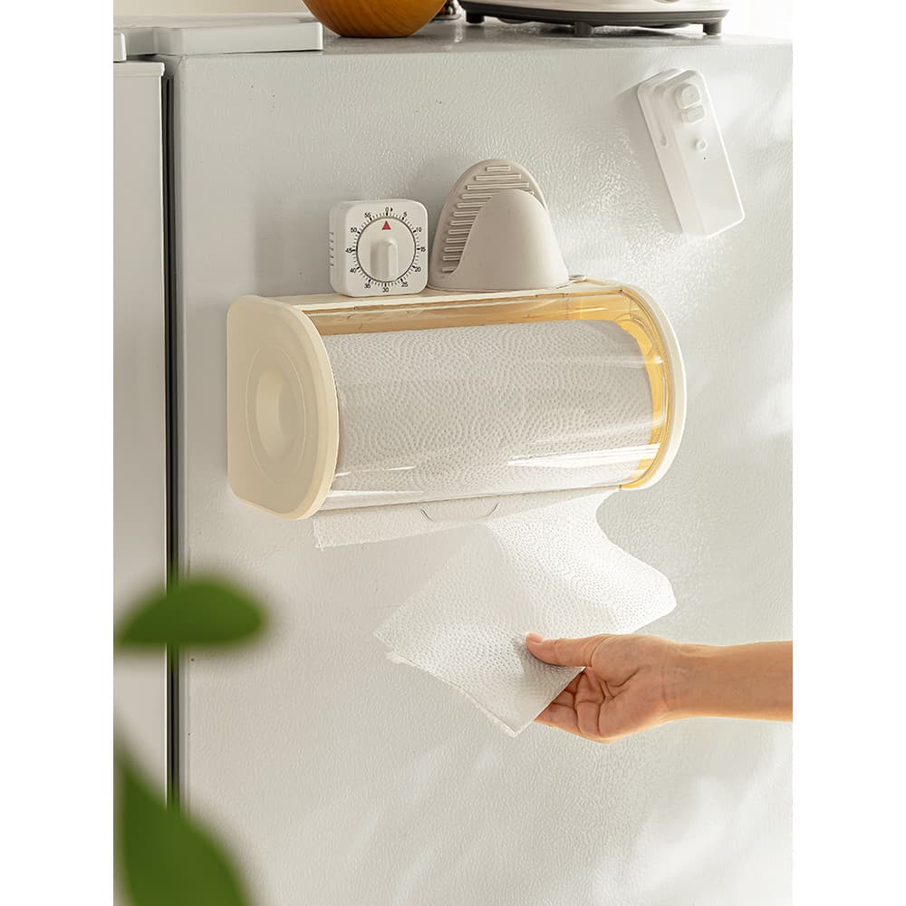 Montado na parede cabide de papel de cozinha rolo caixa de armazenamento de papel pasta caixa de papel pendurado haste d