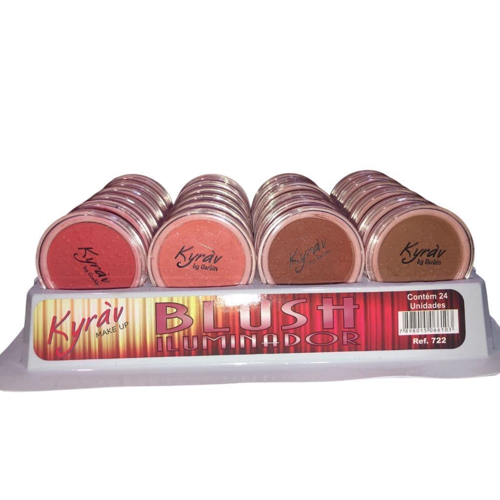 Blush Iluminador  Kyrav Box C/24 Unidades Atacado Kit Beleza Make Beleza Maquiagem
