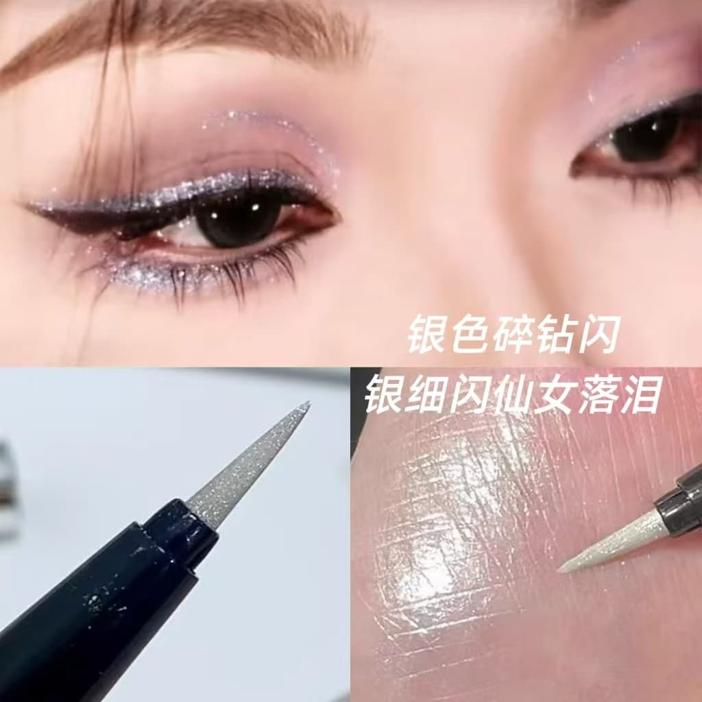Perolado estroboscópio céu estrelado cor delineador líquido azul roxo palco de longa duração à prova dwaterproof água ma