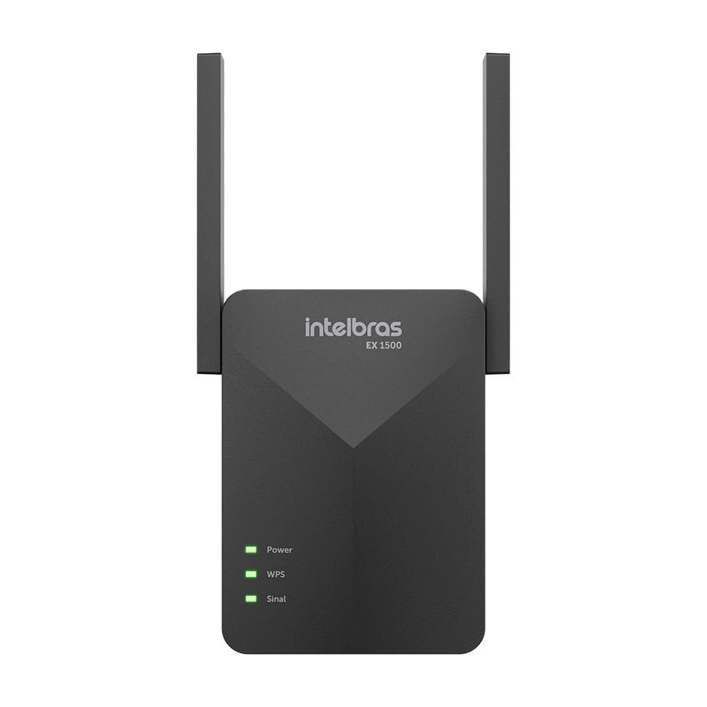 Extensor Mesh Cobertura de Até 100m² Wi-Fi 6 EX 1500 Preto Intelbras