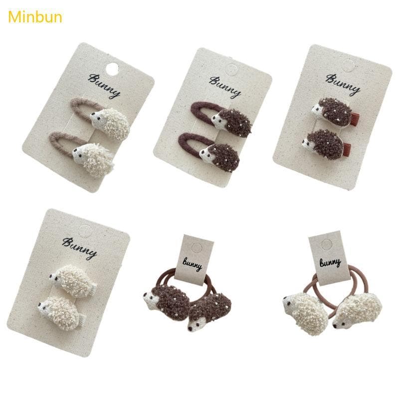 Minbun 2pcs Adorável Ouriço Laços Cabelo Grampo Para Design