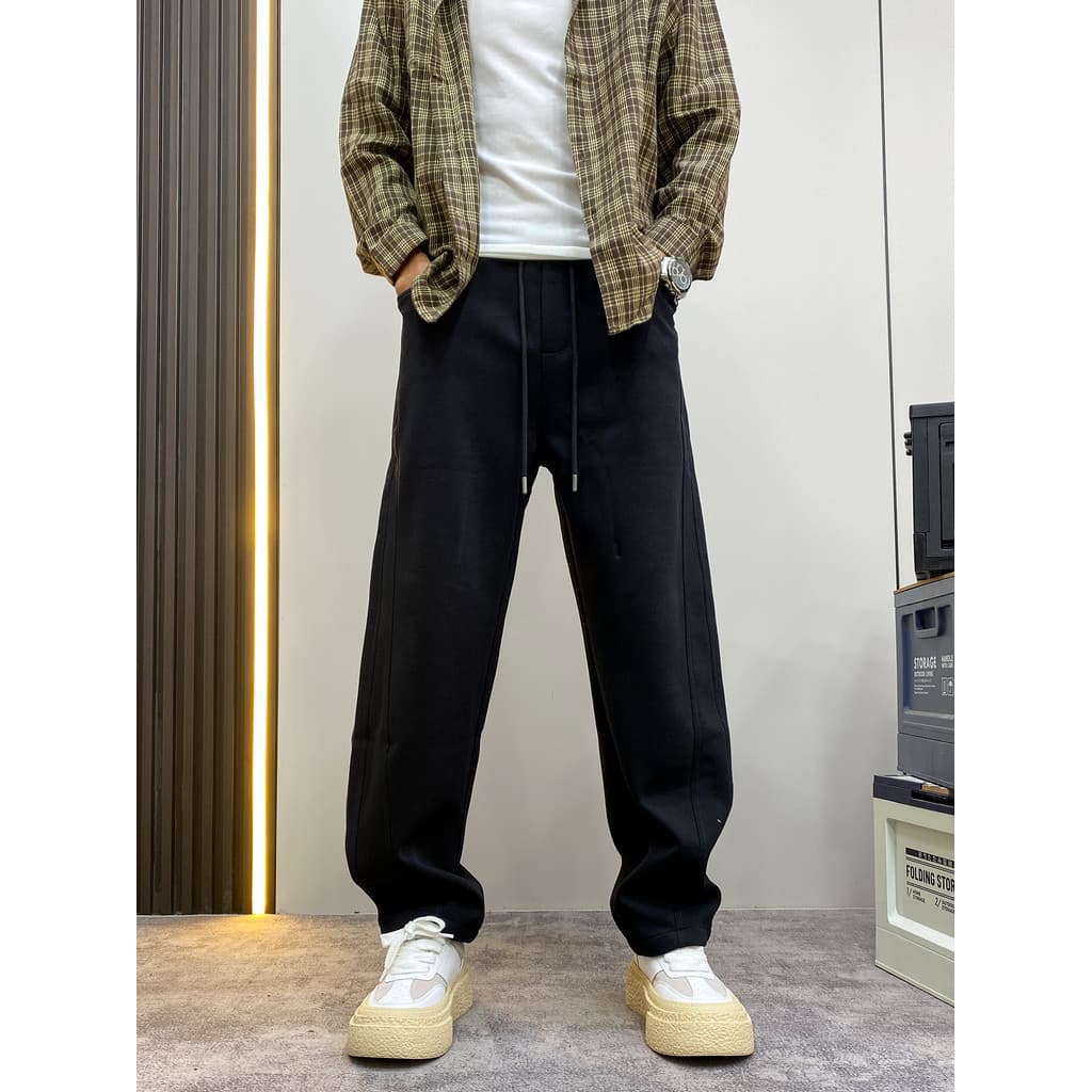 Calças masculinas calças esportivas 2025 novo estilo calças casuais soltas simples calças retas cinza Street Wear macacã
