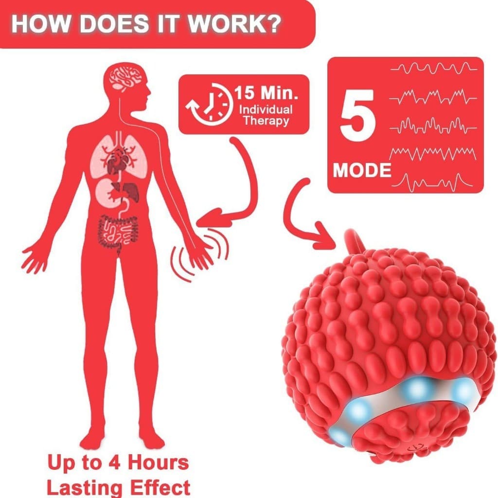 Nova Bola Elétrica De Massagem Vibratória De Amendoim , Tecido Profundo , Relaxamento Muscular , Massageador De Fáscia ,