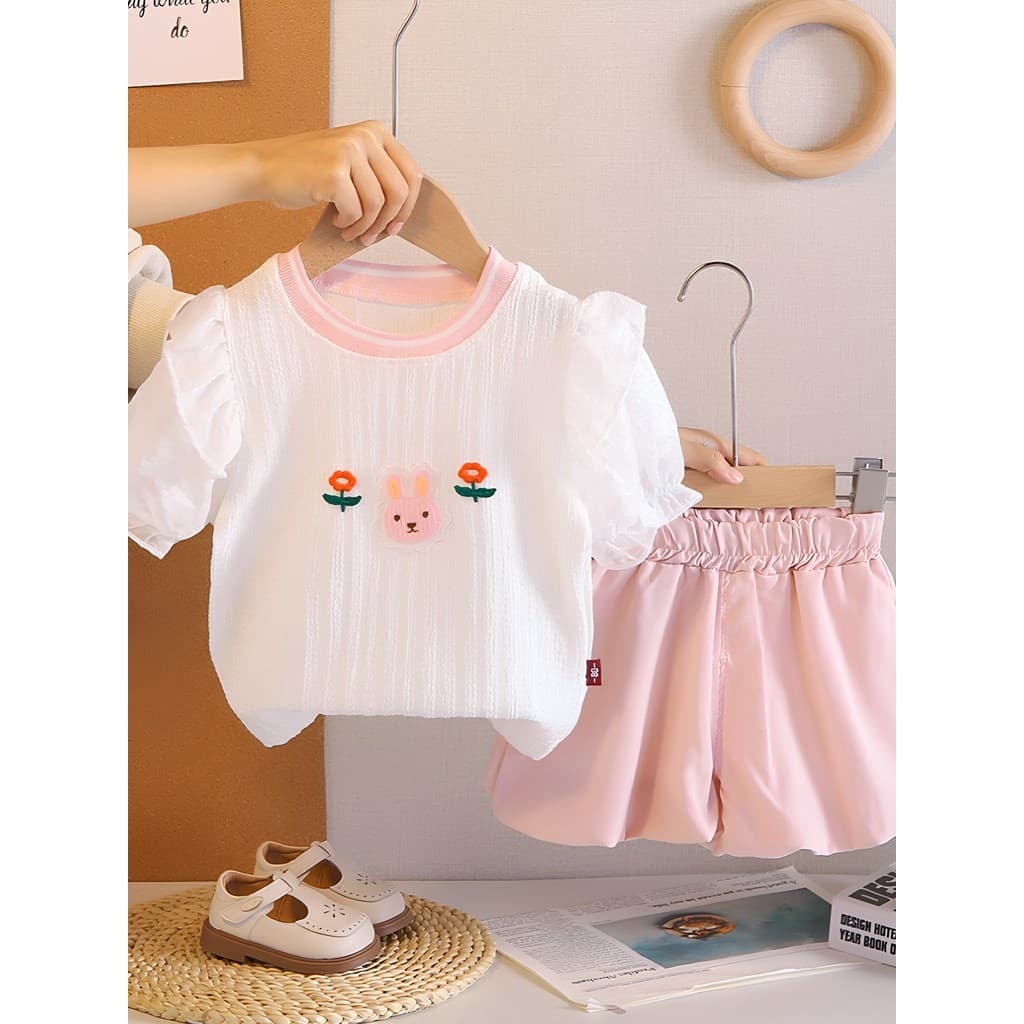Meninas verão terno de manga curta moda bebê verão dividir terno de duas peças do bebê crianças roupas da menina na moda
