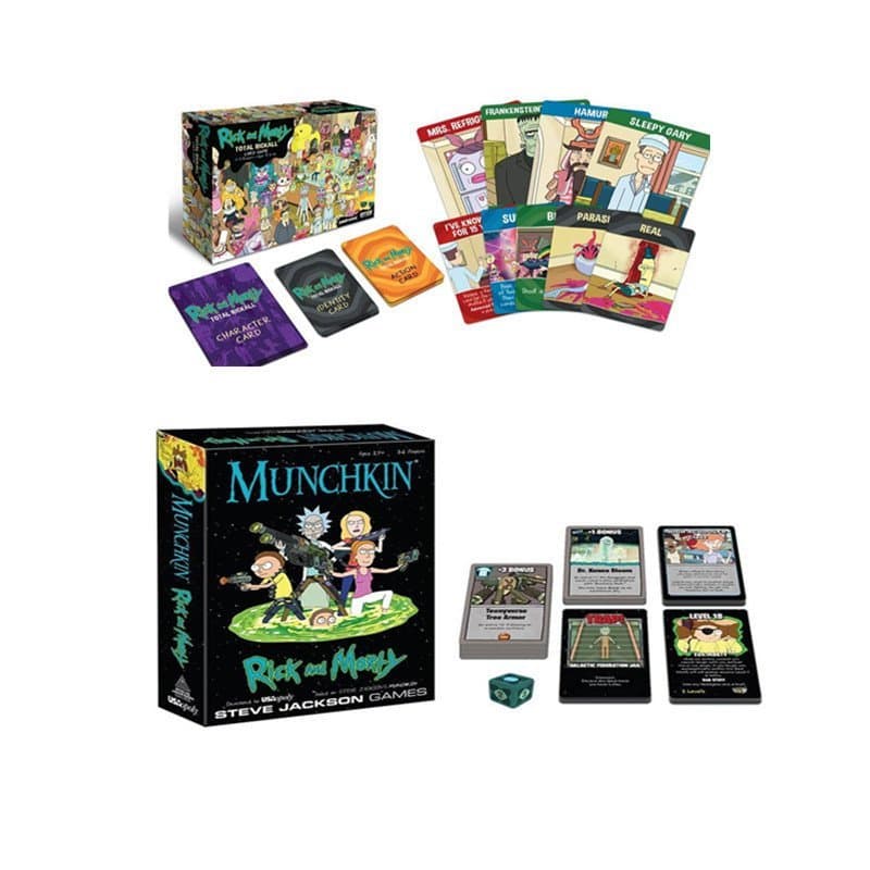 Munchkin Rick and Morty versão em inglês Jogo de cartas de lazer em família Rick and Morty---7.21