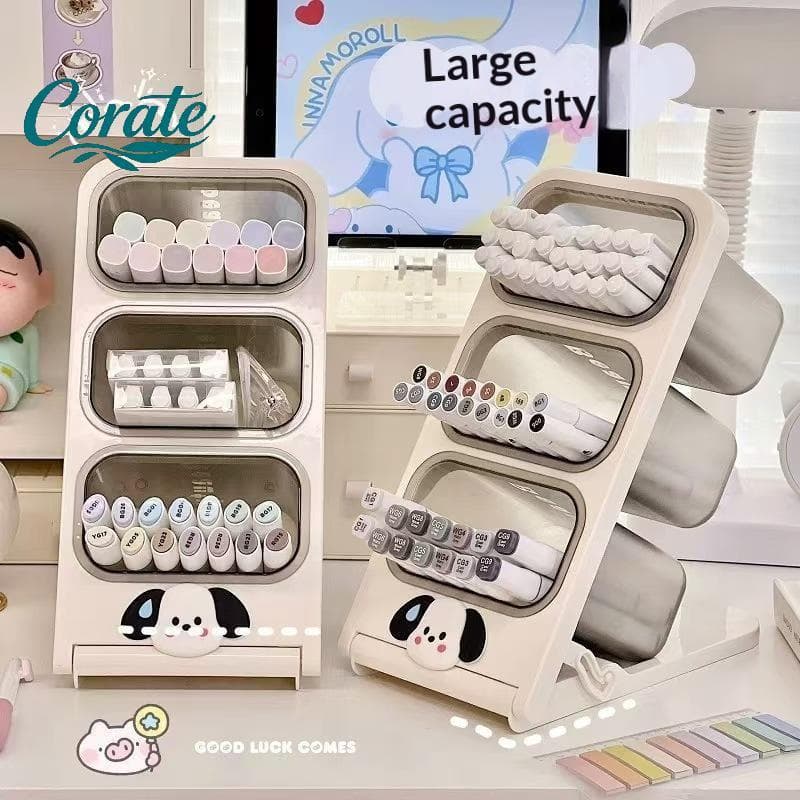 [Corate] Porta-Canetas De Inserção Inclinada Removível Material Inodoro Não Tóxico Organizador De Caneta De Mesa Para Cr