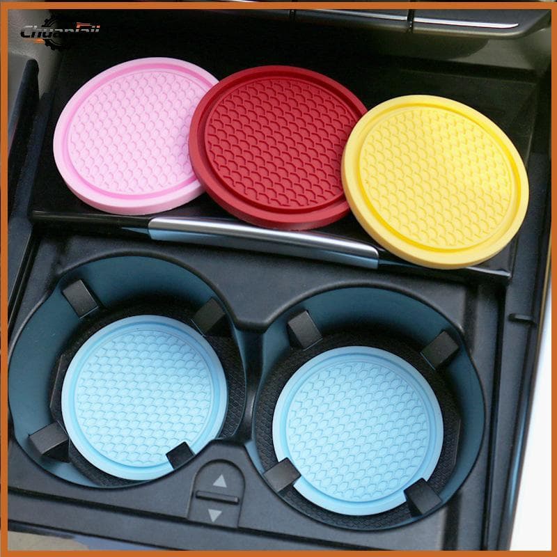 Chuaniaji Almofada De Copo De Água Antiderrapante Para Carro , Tapete De Borracha Porta-Copos Decoração De Interiores De