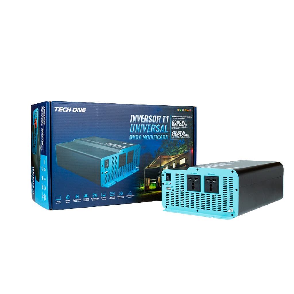 Inversor De Voltagem Tech One 6000wp 3000wn 12v 127v