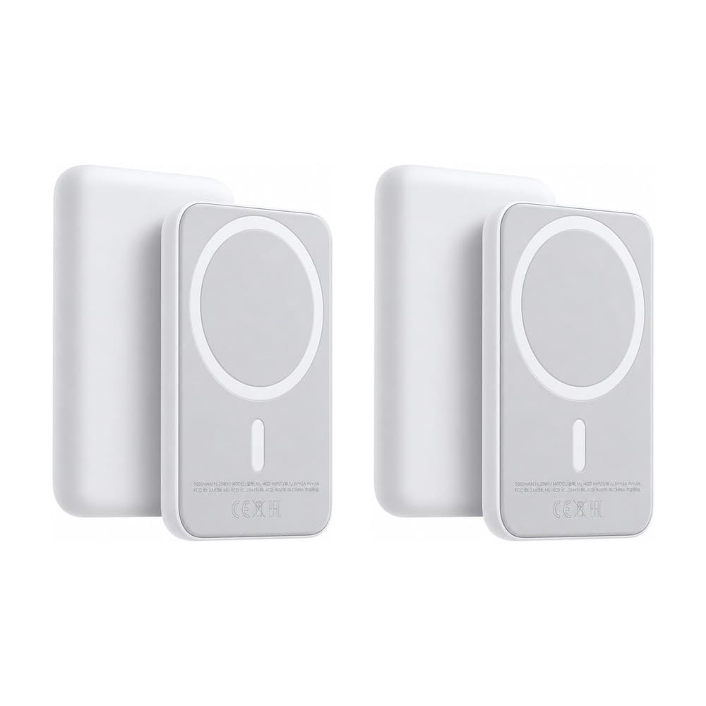 Kit 2x Carregador Portátil GoldenUltra ML-4CD 5000mAh com Carregamento Sem Fio por Indução Qi