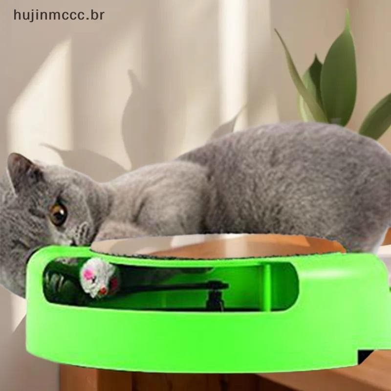 hujin Gato Roda Giratória Brinquedo Auto Divertido Mouse Captura Superior Placa Quebra-Cabeça Jogar Provocando Rato Peix
