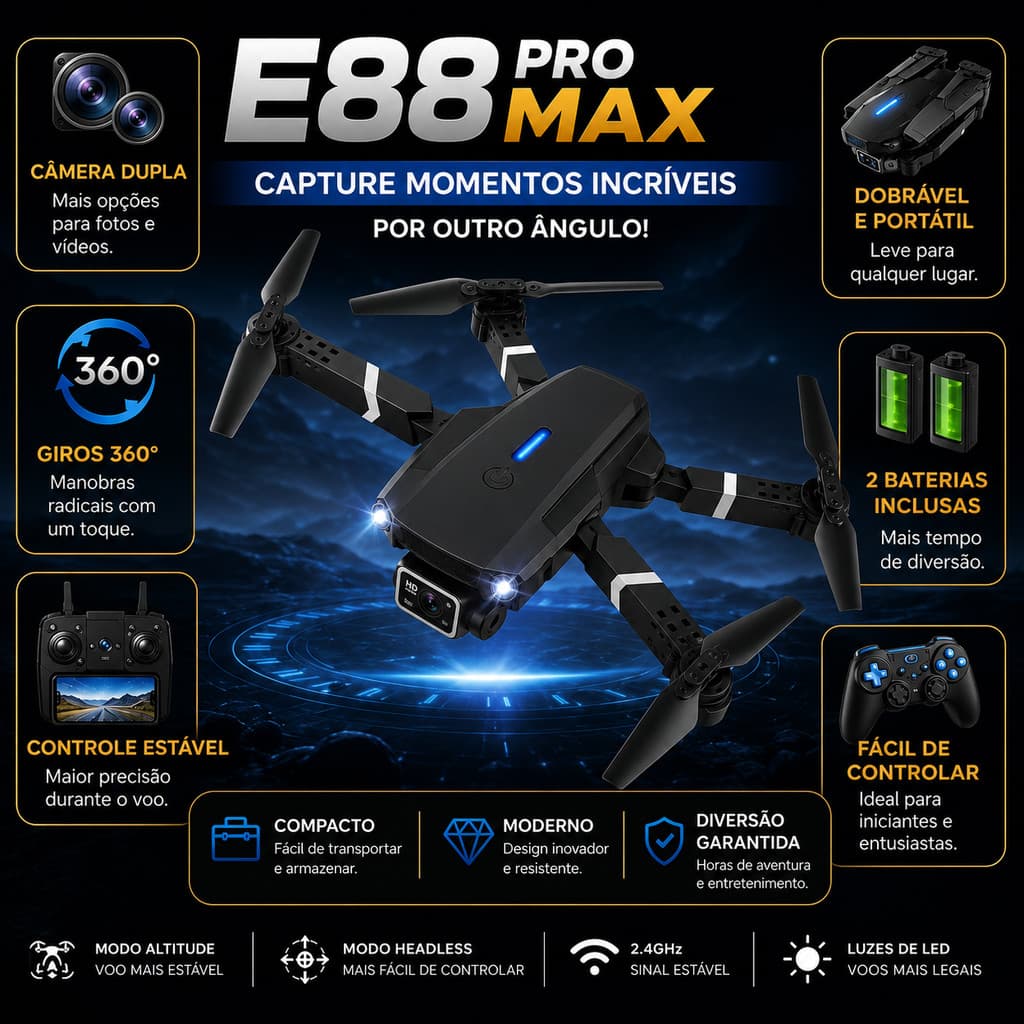 Drone 4k Prof câmera angular dobrável, rc quadrotor, helicóp,livre, brinquedos Com 2bateria