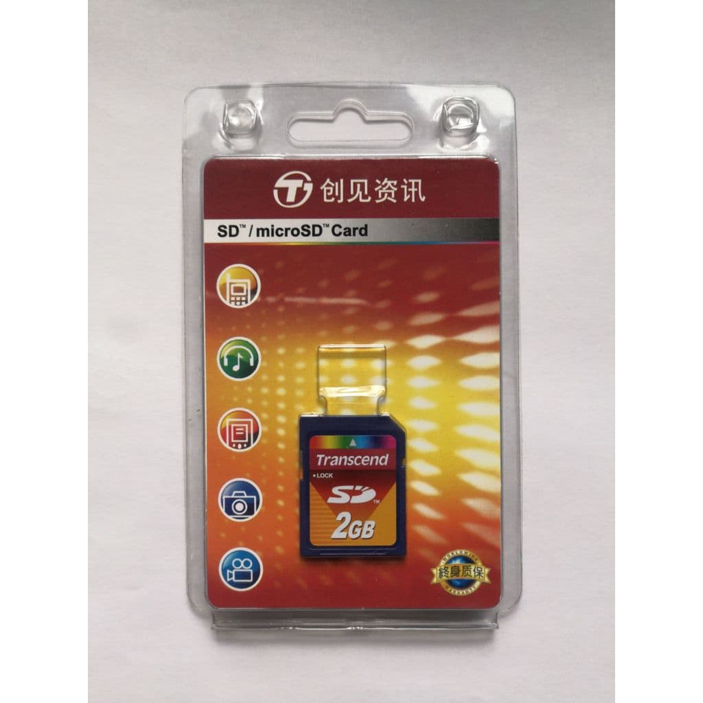Transcend cartão sd 2G câmera Digital cartão de memória Ruyi carro velho sd grande cartão CNC máquina ferramenta cartão