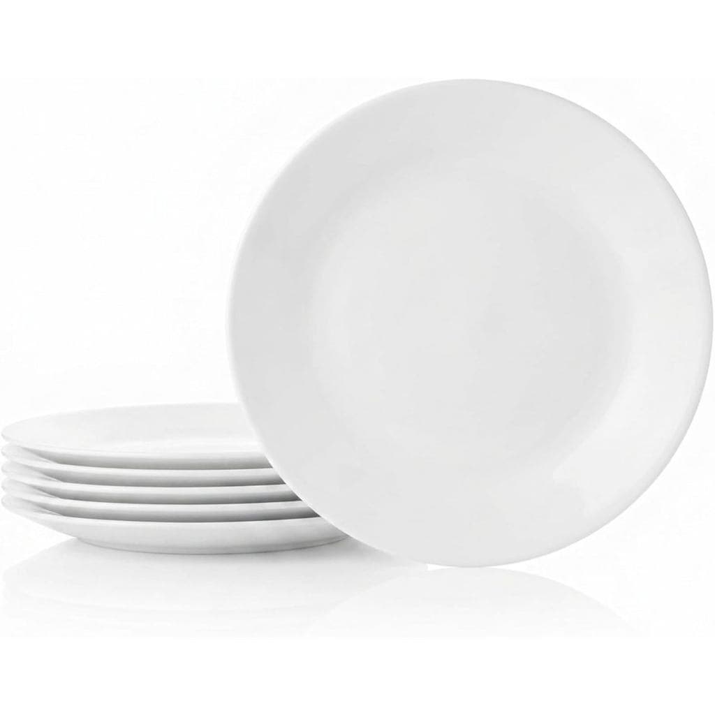 Corelle Vitrelle Conjunto de 6 Pratos para Salada Apizer, Vidro de Tripla Camada Resistente a Quebras, Pratos Redondos L