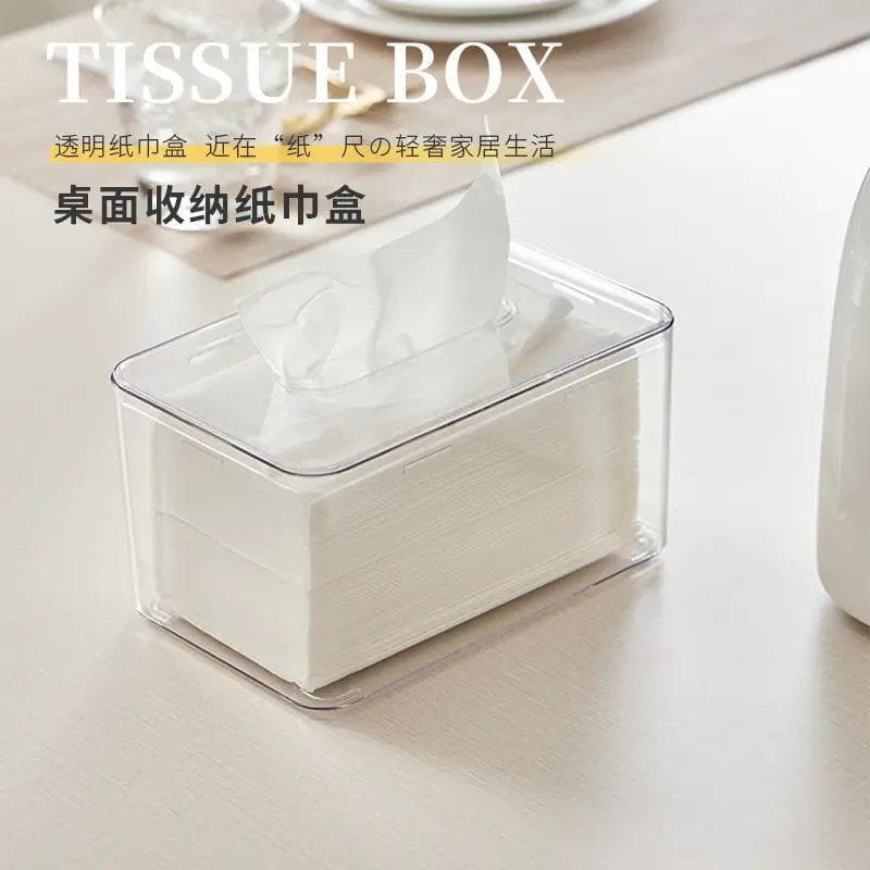 Japonês simples caixa de tecido caixa de papel casa sala estar banheiro acrílico criativo multifuncional transparente fa