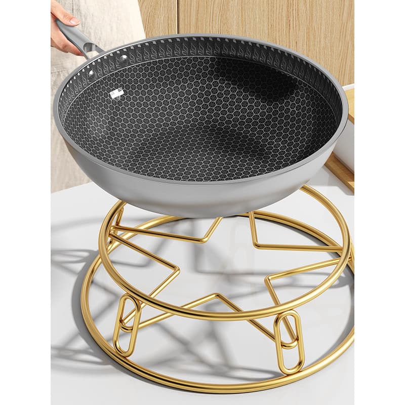 Rack de cozinha pote rack de cozinha isolamento térmico Anti-escaldante pote suporte de armazenamento redondo à prova de
