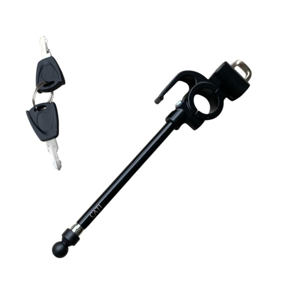 Antena De Metal Corta Pipa 7 Estágios Retrovisor Preta